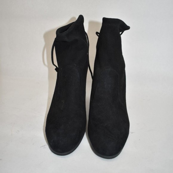 $700 STUART WEITZMAN GLOVE BOOTIE SOCK HIGHLAND SUEDE BLACK 9 (PA22) - Picture 2 of 7